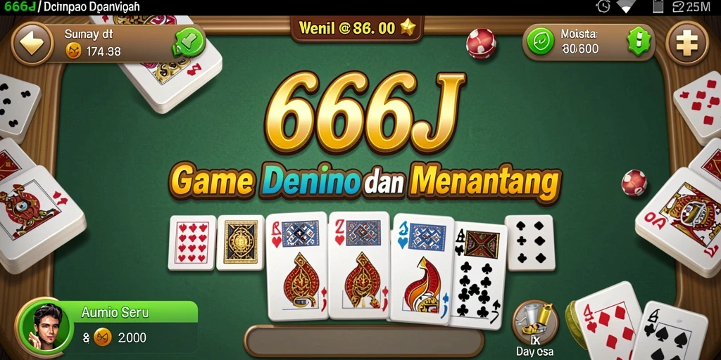 Screenshot utama dari gameplay seru 666J yang menampilkan aksi domino.