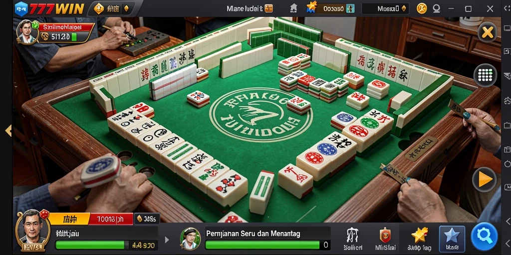 Tampilan gameplay seru di 777WIN dengan ubin Mahjong.