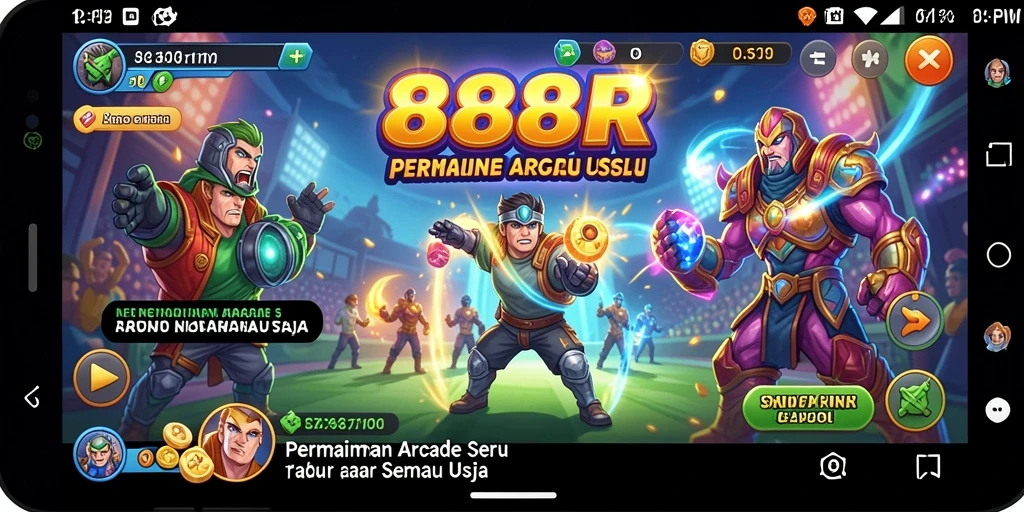 Screenshot gameplay <strong>888R</strong> menampilkan aksi seru di dunia arcade.