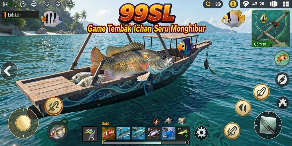 Screenshot gameplay 99SL yang menarik dan seru saat berburu ikan.