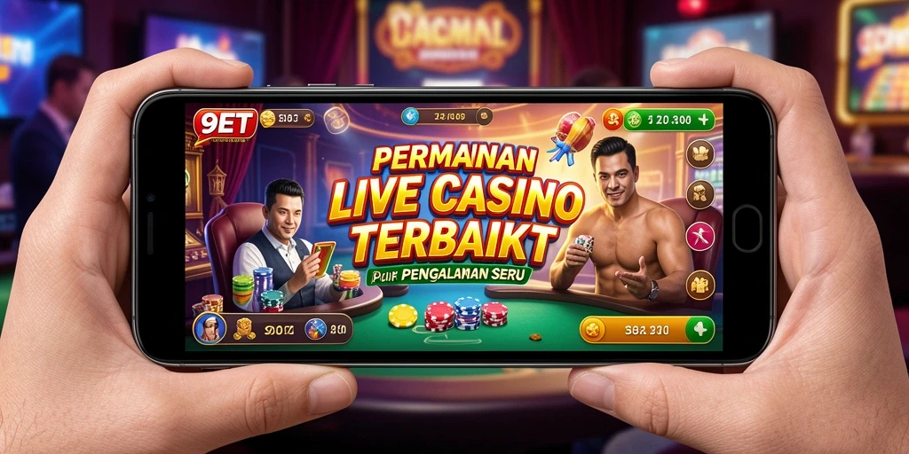 Tampilan mengesankan dari gameplay Live Casino di 9ET.