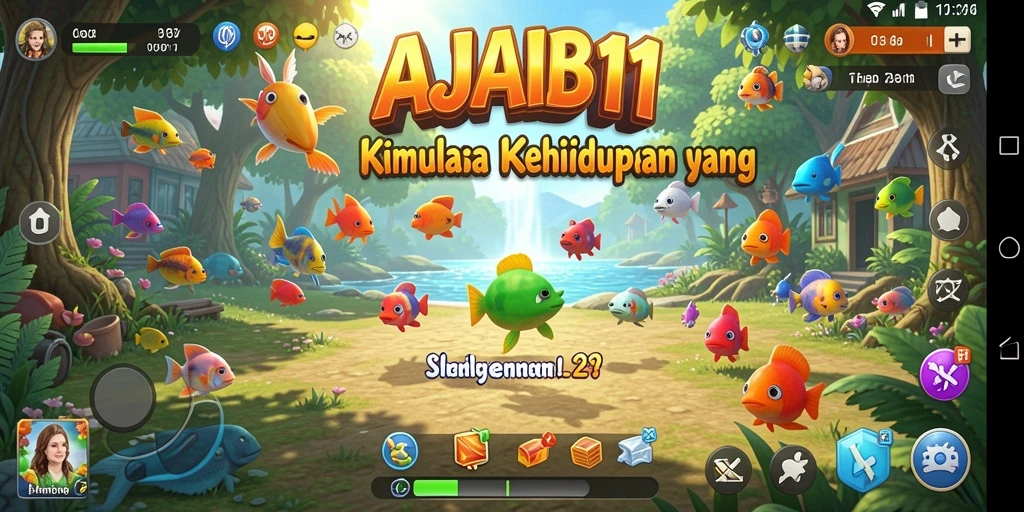 Tampilan gameplay menarik dari AJAIB11 di dunia simulasi.