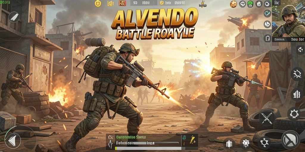 Gameplay seru ALVENDO dengan pertempuran intens Battle Royale.
