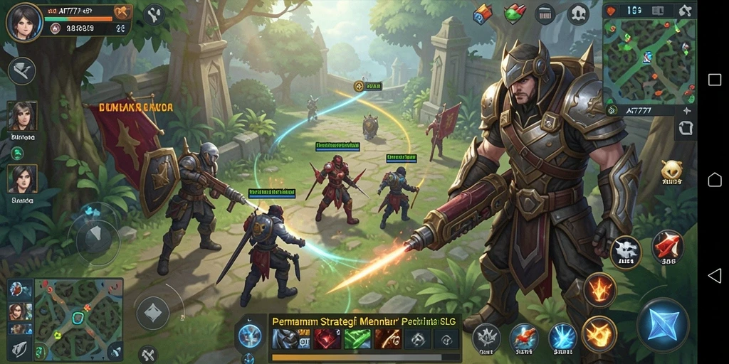 Tampilan gameplay menarik dari AT777 yang menunjukkan strategi dan pertarungan.
