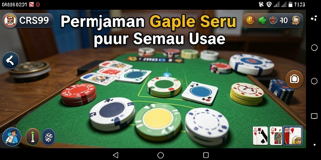 Tampilan gameplay Gaple yang mengasyikkan dan interaktif.