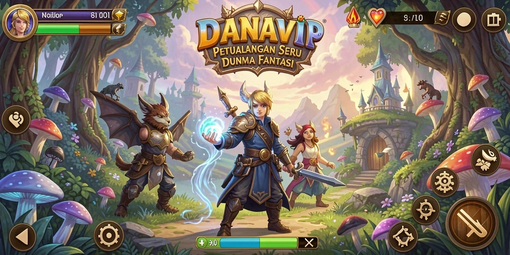 Gameplay seru dan menantang dalam dunia fantasi.
