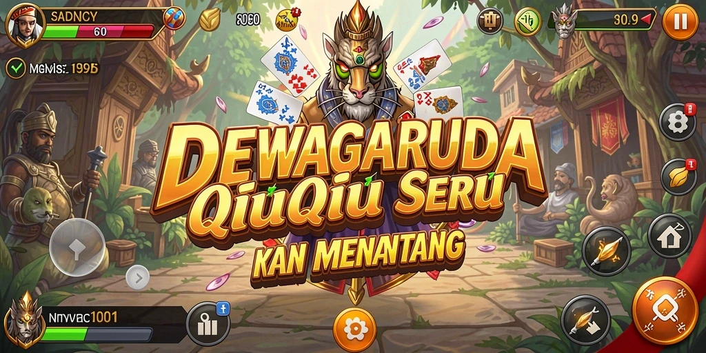 Screenshot permainan DEWAGARUDA menunjukkan keseruan aksi QiuQiu.