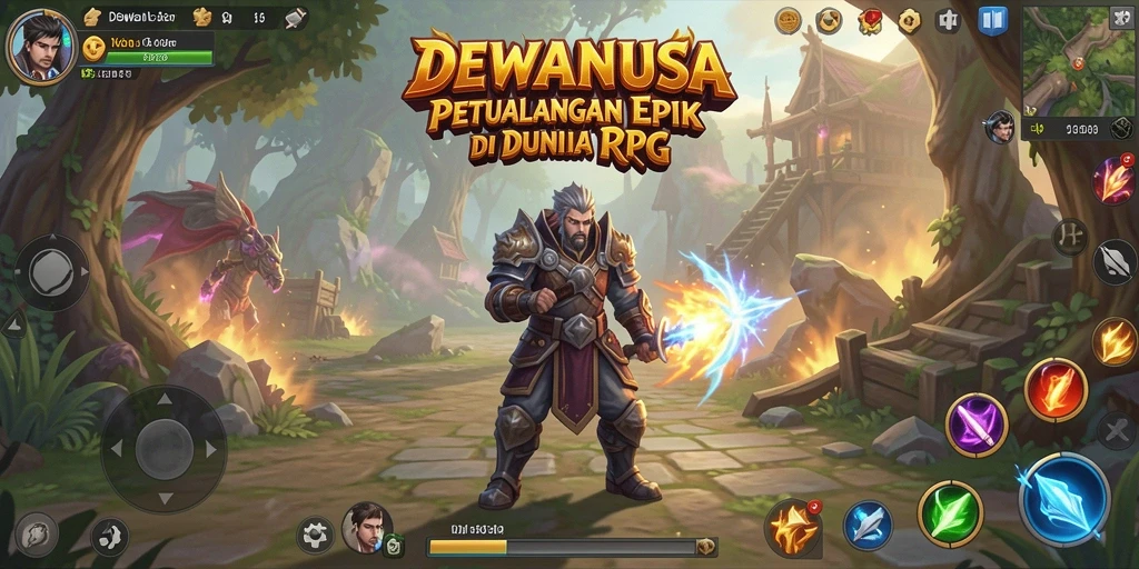 Gameplay DEWANUSA yang menampilkan aksi petualangan RPG yang mendebarkan.
