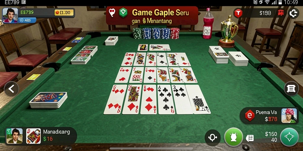 Tampilan menarik dari gameplay Gaple EE789.