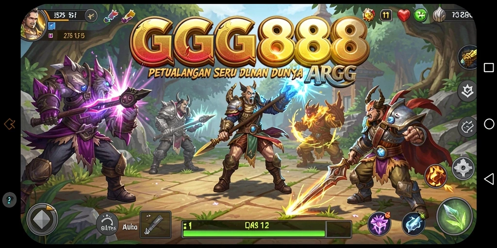 Screenshot gameplay GGG888 yang menampilkan pertarungan seru di dunia ARPG.