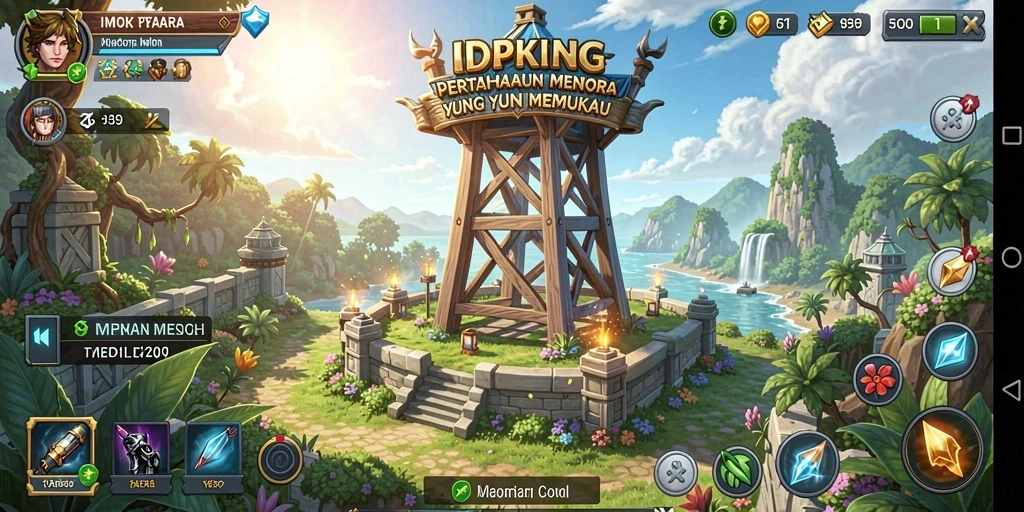 Gameplay menara pertahanan yang penuh aksi di IDPKING.