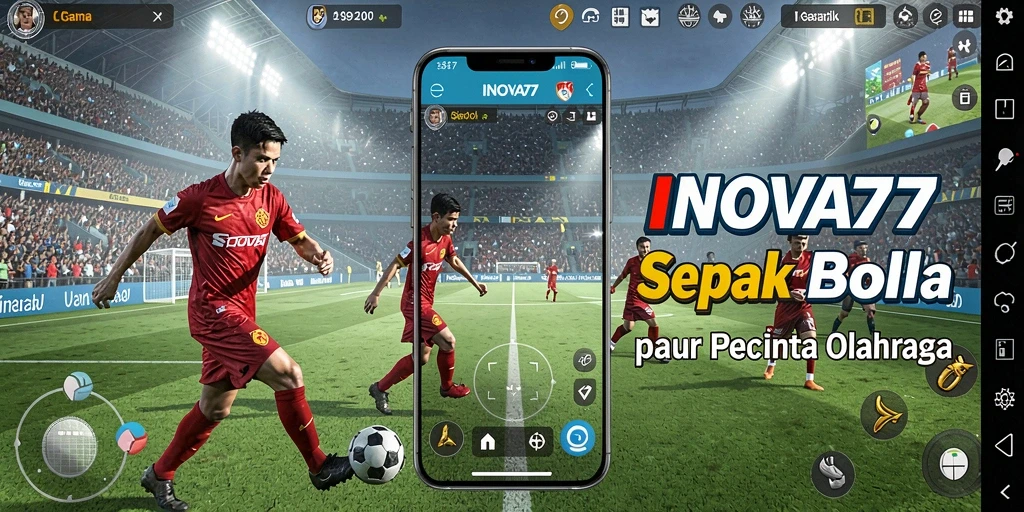Tangkapan layar gameplay intens di lapangan sepak bola.