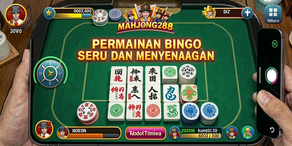 Tampilan grafis menawan dari gameplay Bingo di MAHJONG288.