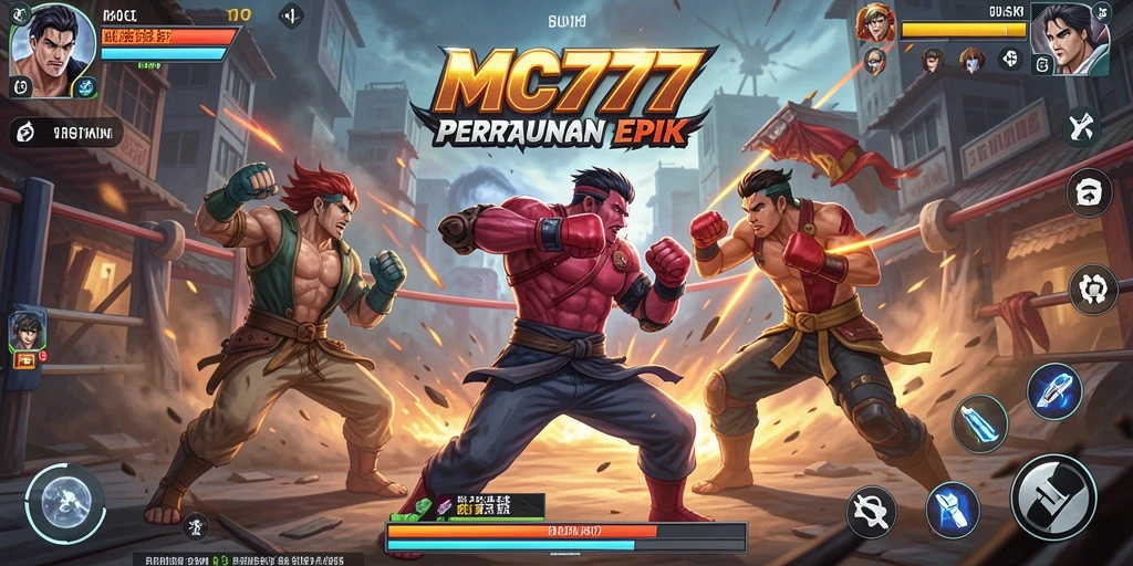 Gameplay mendebarkan dari MC777 dengan pertarungan karakter yang dinamis.