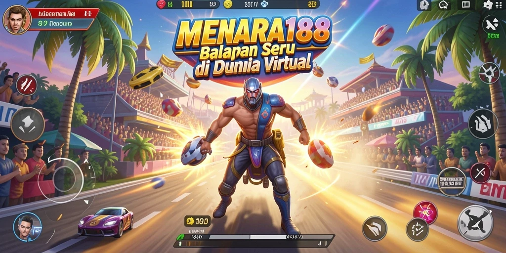 Tampilan menarik dari balapan seru di MENARA188.