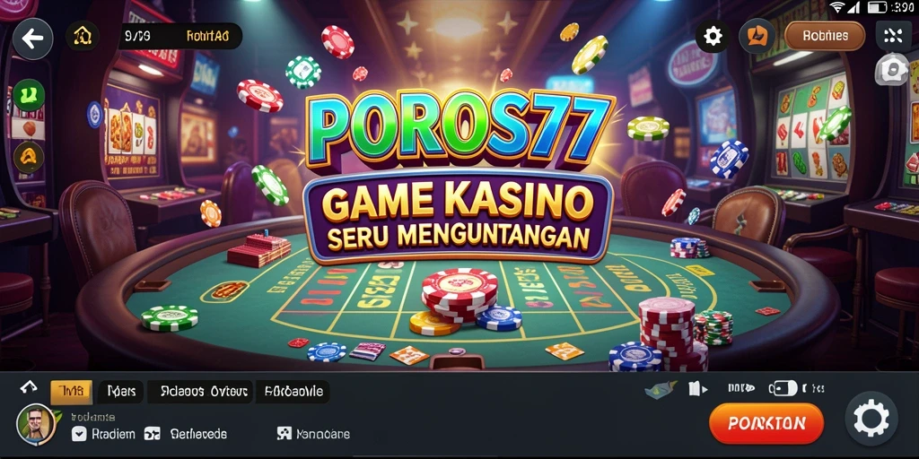 Tampilan menarik dari gameplay Kasino di POROS77.