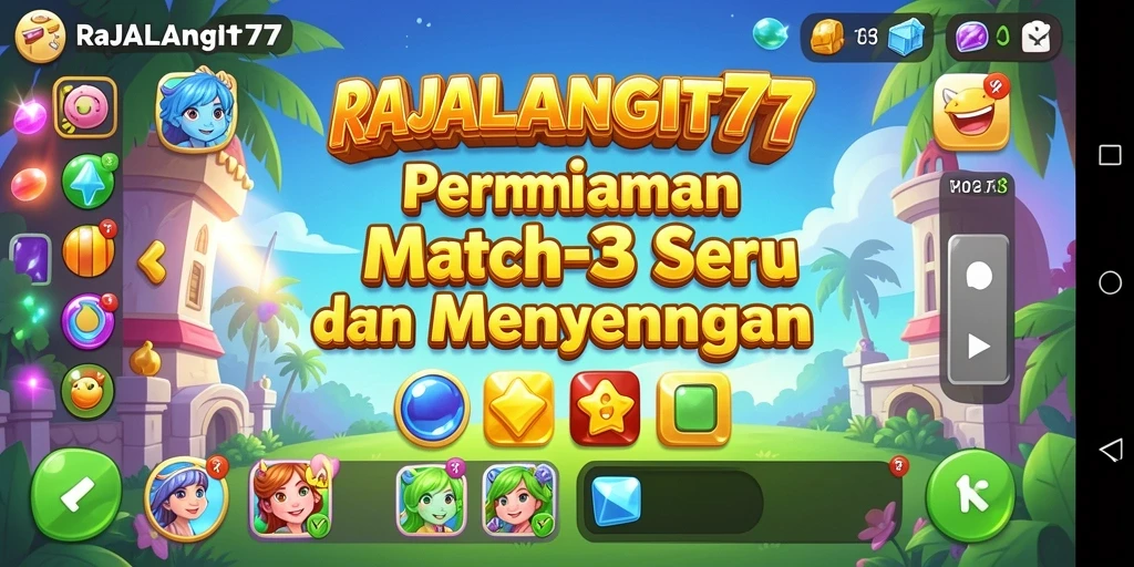 Screenshot utama RAJALANGIT77 menampilkan gameplay seru dan berwarna.