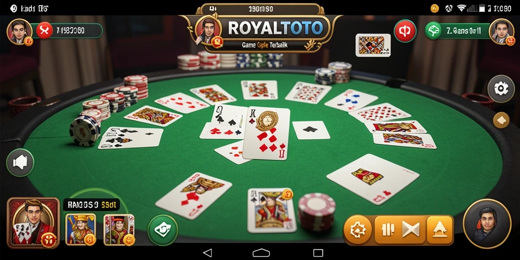Tampilan gameplay yang menarik dari ROYALTOTO dengan kartu Gaple yang menantang.