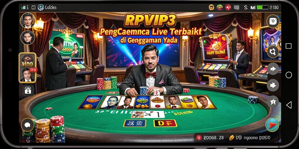 Tampilan strategi permainan Live Casino di RPVIP3 yang mendebarkan.