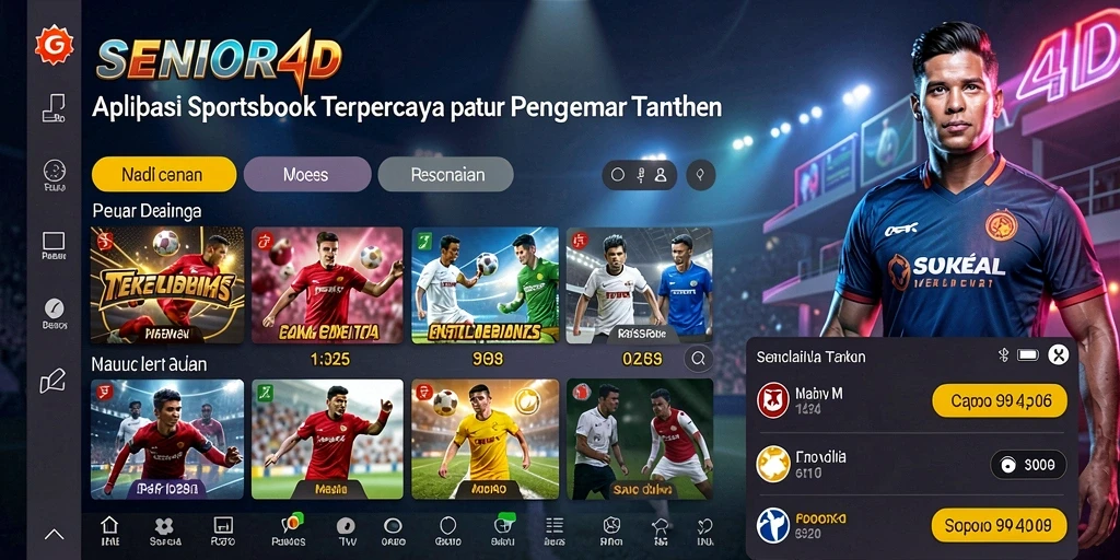 Tampilan antarmuka SENIOR4D yang sederhana dan menarik untuk taruhan.