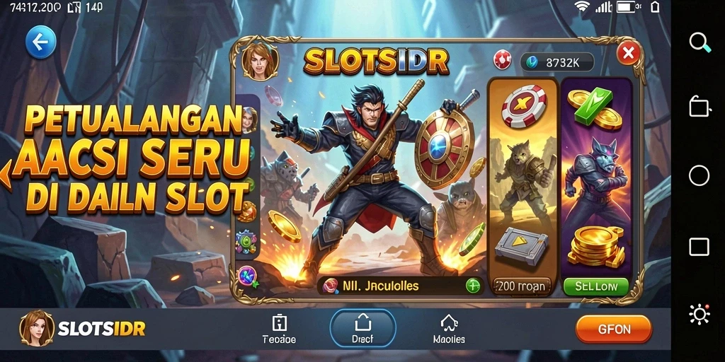 Tangkapan layar SLOTSIDR menampilkan aksi seru dalam permainan slot.
