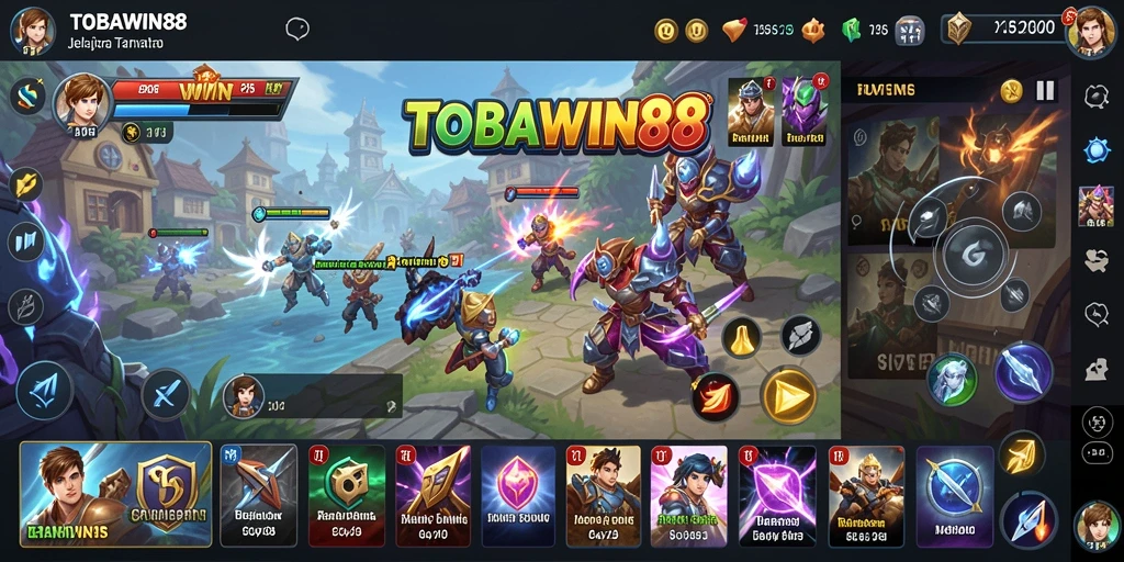 Tampilan gameplay Open World yang menakjubkan di TOBAWIN88.