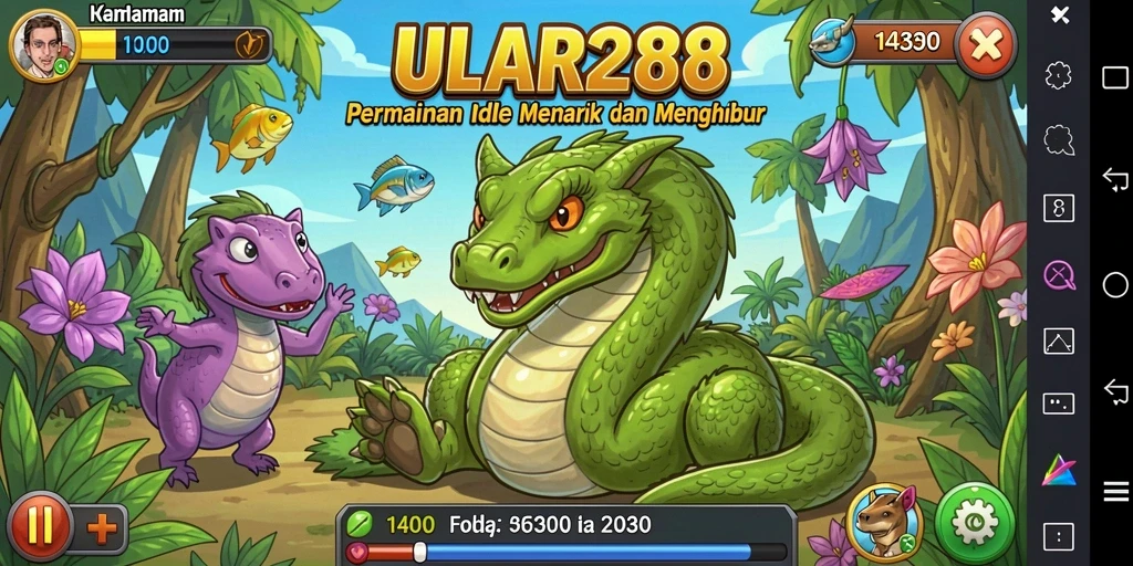 Tampilan gameplay ULAR288 dengan grafik yang menarik dan dinamis.