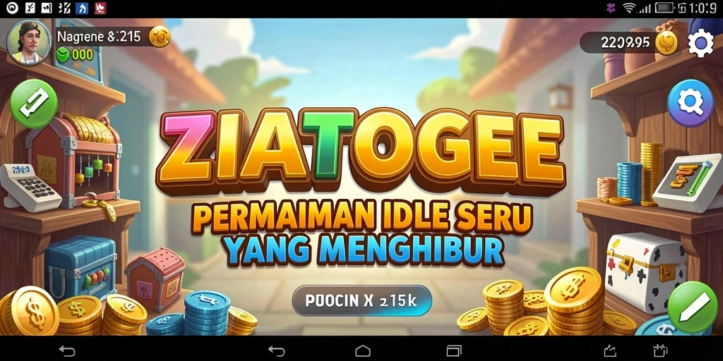 Tampilan gameplay ZIATOGEL yang menarik dan interaktif.
